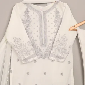 White Chiffon 3 Pc Ready to Wear